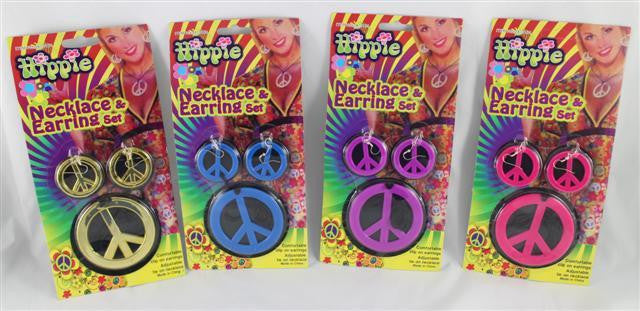 Necklace - Hippie Earring & Necklace Set Asstd