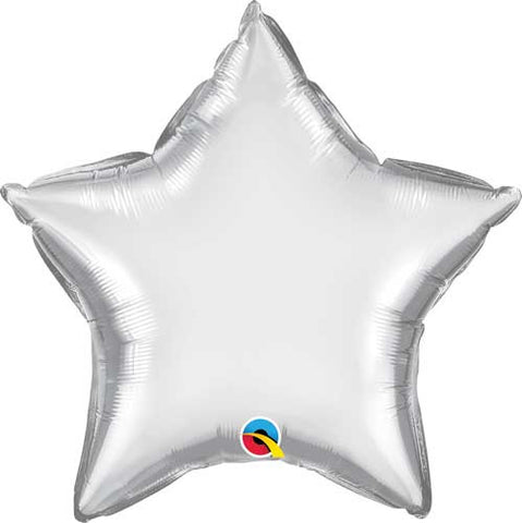 Foil Balloon 18" - Star (Chrome Silver)