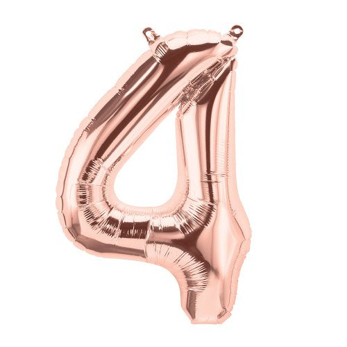 Foil Balloon Juniorloon - 4 Rose Gold Air Filled Only