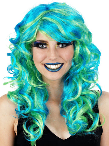 Wig - Marissa Curls (Blue/Green)