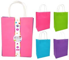 Craft Bag - Coloured Retro Paper Bags