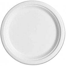 Sugarcane Plates - Lunch Plates 180mm White P10