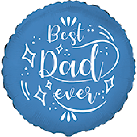 Foil Balloon 18" - Best Dad Ever Blue