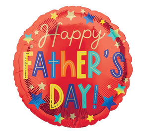 Foil Balloon 17" - Happy Father's Day Stars