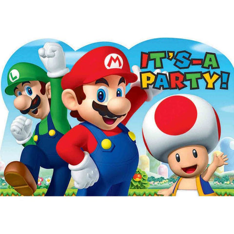 Invites - Super Mario Invitation Pk8
