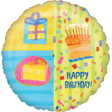Foil Balloon 18" - Birthday Cake