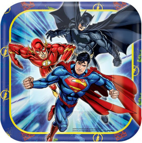 Paper Plate- Justice League 7" sqr