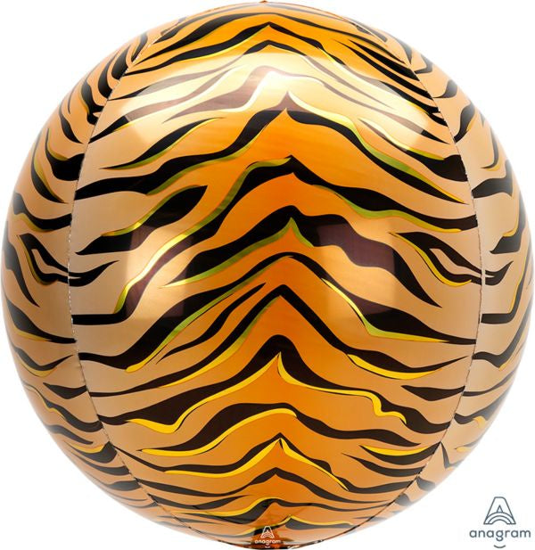 Foil Balloon Orbz 15'' - Tiger Print