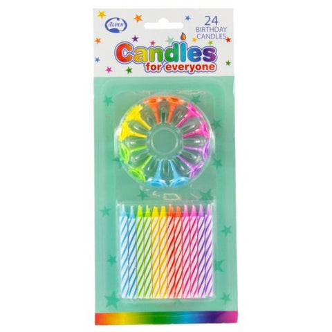 Candle - Birthday Candles with 12 Flower Holders P24