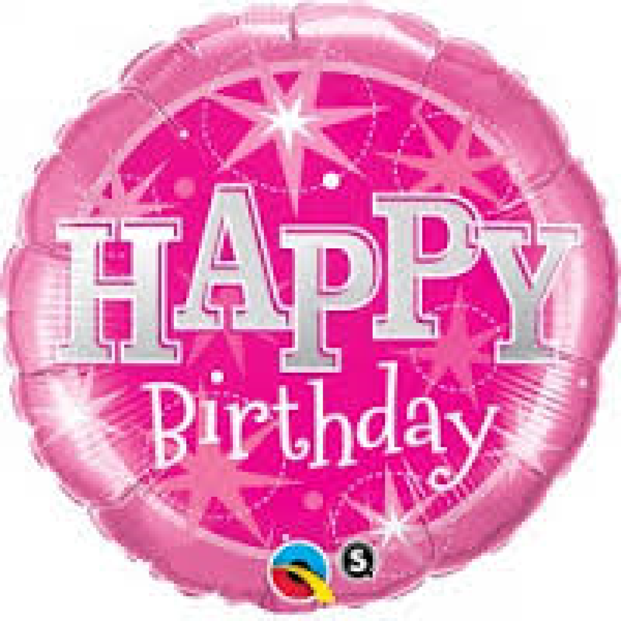 Foil Balloon Supershape - Happy Birthday Pink Sparkle