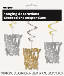 Hanging Swirls - New Year Foil Pk 3