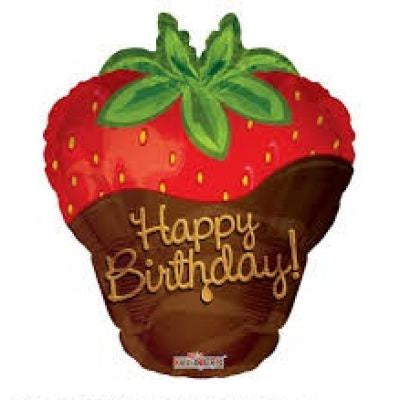 Foil Balloon Juniorshape - Birthday Strawberry Chocolate