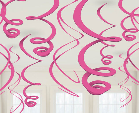 Swirl Decoration - Pink 12 PCS
