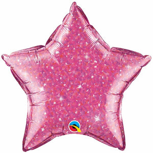 Foil Balloon 20" - Crystalgraphic Star (Magenta)