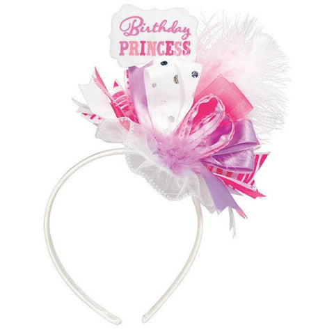 Headband - Birthday Princess Fashion Headband Fabric & Ribbon