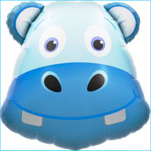 Foil Balloon Supershape - Happy Hippo Head