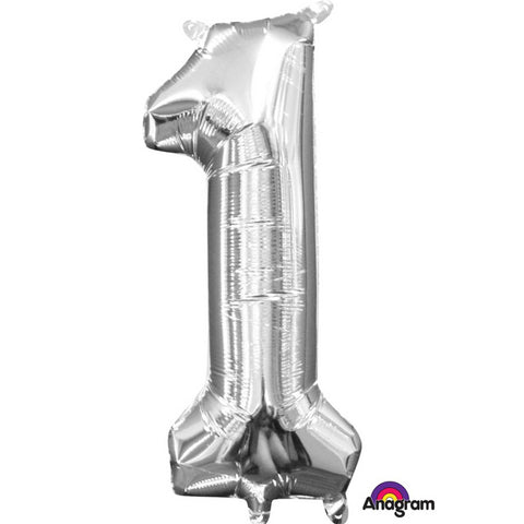 Foil Balloon Juniorloon - 1 Silver Air Filled Only Anagram