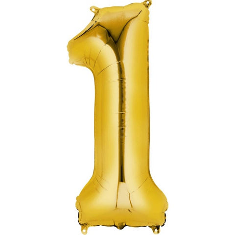 Foil Balloon Juniorloon - 1 Gold Anagram (Air-filled only)