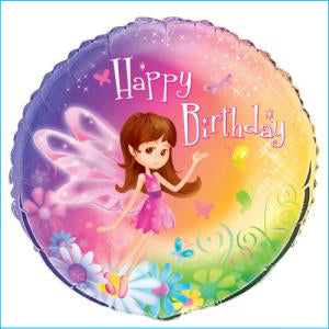 Foil Balloon 18" - Happy Birthday Fairy
