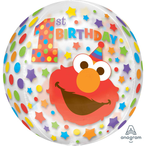 Orbz Bubble Balloon  - Sesame Street 1st Birthday Elmo