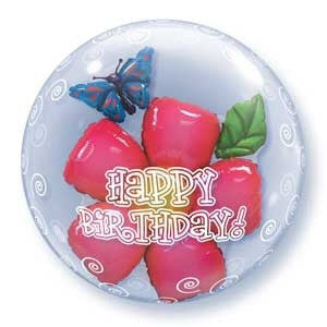 Double Bubble Balloon 24" - Birthday Flower