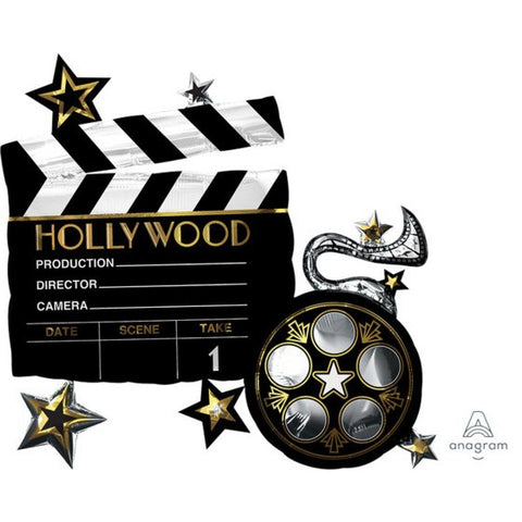 Foil Balloon SuperShape - Hollywood Lights Camera Action