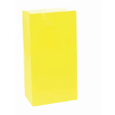 Loot Bags - Paper Treat Bags Sunshine Yellow