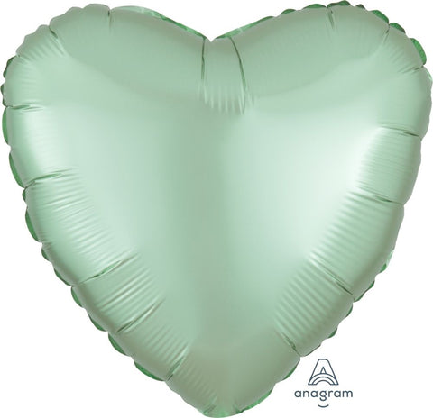 Foil Balloon 18" - Heart Pastel Mint Green