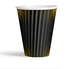 Coffee Cups - Triple Wall Black 350ml Pk25