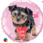 Foil Balloon 18" - Love you terrier 45cm