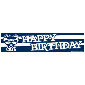 Paper Banner - Official AFL Geelong Cats Happy Birthday Banner