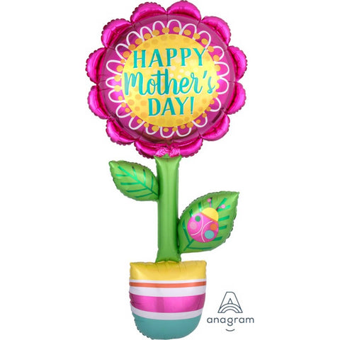 Foil Balloon Supershape - Giant Happy Mother's Day Flower