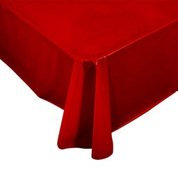 Table Cover - Rectangular Plastic Apple Red