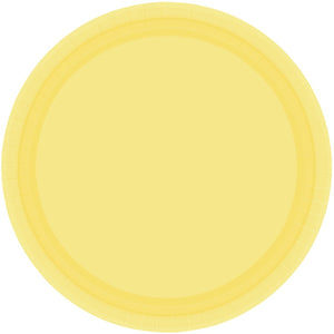 Paper Plates - 17cm Round Yellow Sunshine
