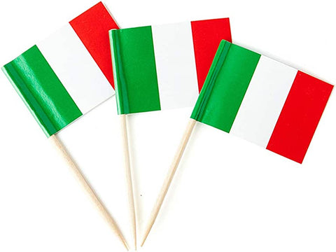 Toothpicks - Cocktail Flag Italy Pk 20