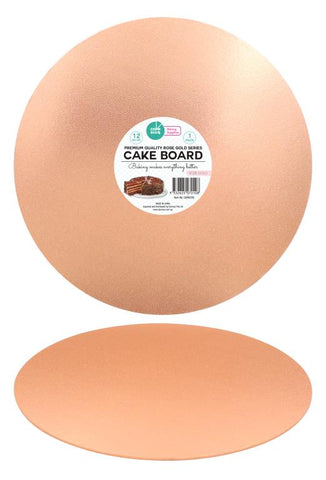 Cake Board - Premium Rose Gold Round 12"