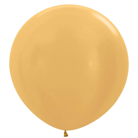 24" Latex Balloon - Sempertex 60cm Metallic Gold