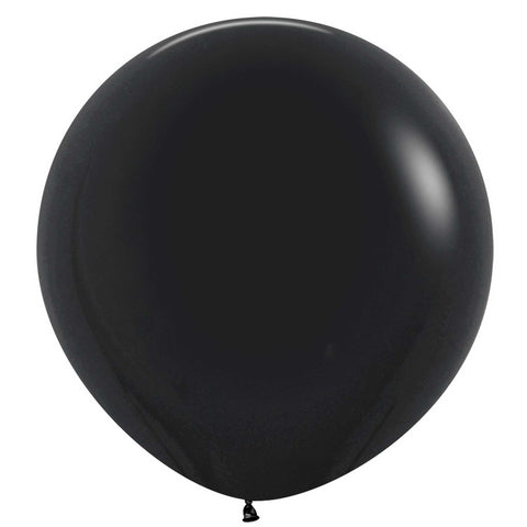 24" Latex Balloon - Sempertex 60cm Fashion Black