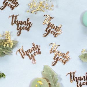 Confetti Scatters - Thank You (Metallic Rose Gold) 15PCS