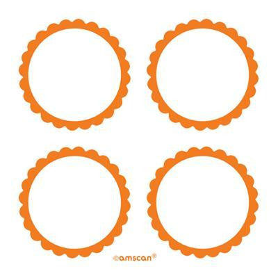 Stickers - Orange Peel Scalloped Blank Labels Pk 20