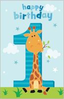 Birthday Card - 1st Giraffe