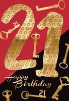 Card - 21st H' Birthday Key