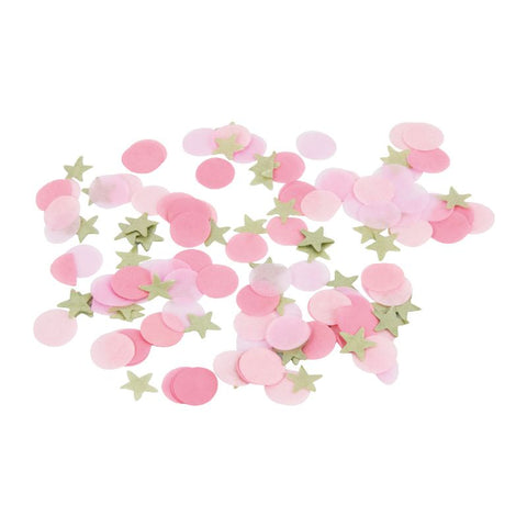 Table Confetti - baby Pink Confetti & Gold Paper Star