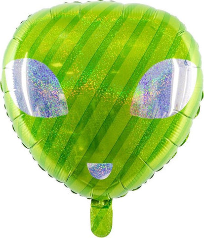 Foil Balloon 19" - Alien Head Green