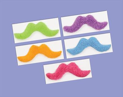 Moustaches - Neon Pk 5