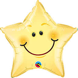 Foil Balloon 20" - Smiley Face Star 50cm