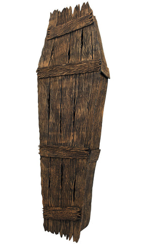 Prop - Coffin Wood Look 153cm Store Collect Only