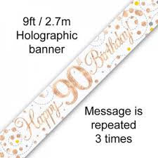 Banner - Happy 90th birthday 2.7m Sparkler