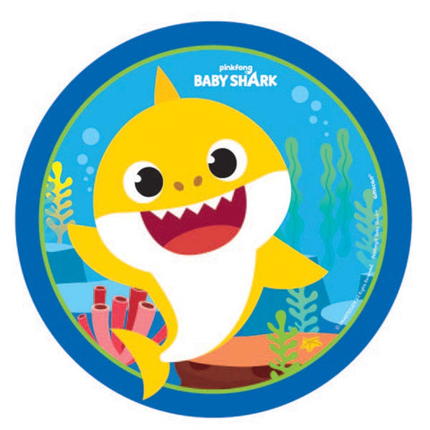 Printed Plate 7 '' - Baby Shark Paper Lunch Plates