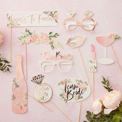 Photo Booth Props - Floral Hen Party